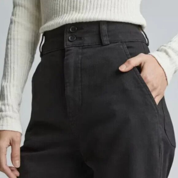 Everlane The Organic Straight Leg Pant Womens 12 Black - Picture 3 of 14